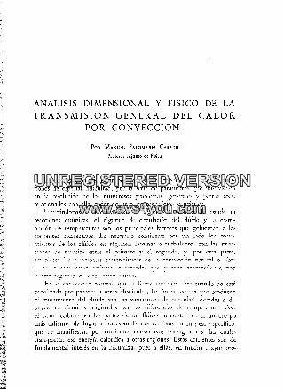 ANALISIS DIMENSIONAL Y FISICO DE LA TRANSMISION GENERAL DEL CALOR POR CONVECCION.