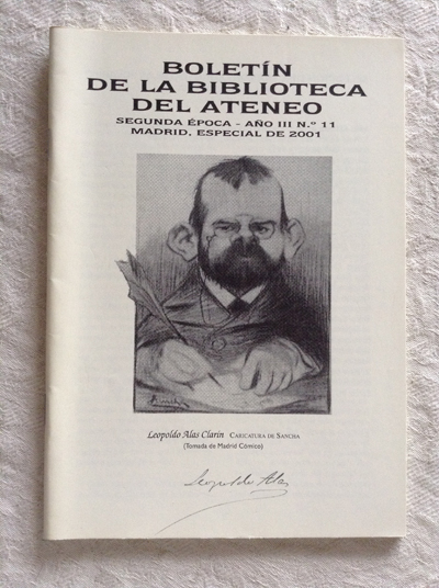 Boletín de la biblioteca del Ateneo, nº 11. Leopoldo Alas Clarín