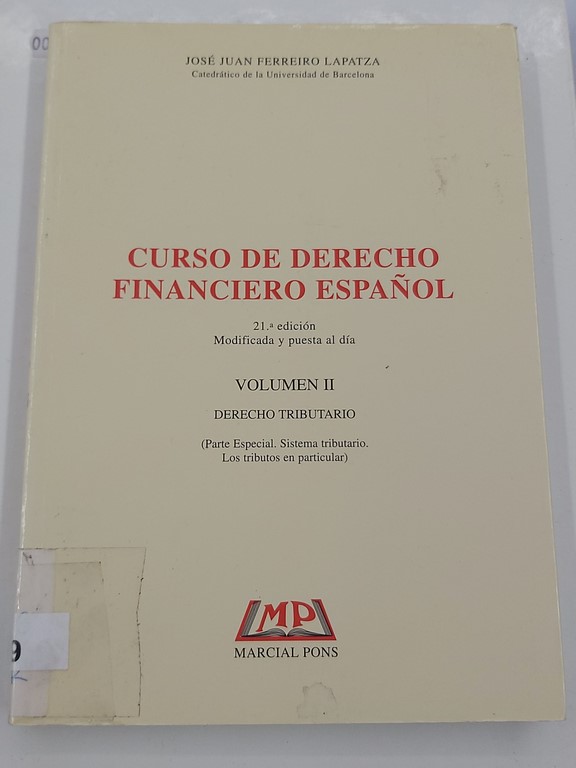 Curso de Derecho Financiero Español II