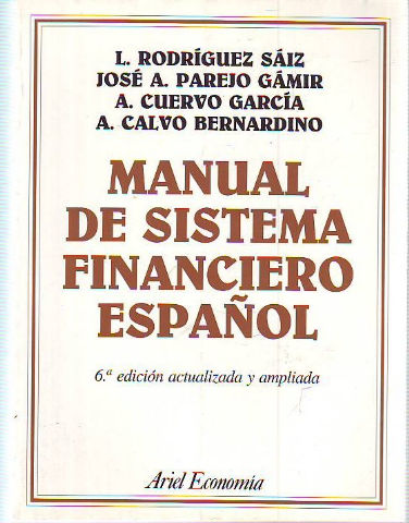 MANUAL DE SISTEMA FINANCIERO ESPAÑOL.