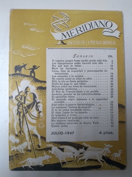 Meridiano. Sintesis de la prensa mundial. Julio 1947