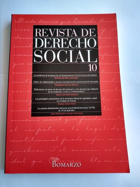 Revista de Derecho social. 10