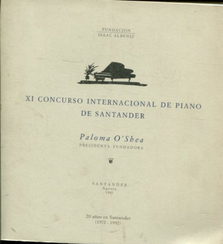 XI CONCURSO INTERNACIONAL DE PIANO DE SANTANDER. SANTANDER AGOSTO, 1992.