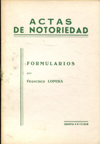 ACTAS DE NOTORIEDAD.