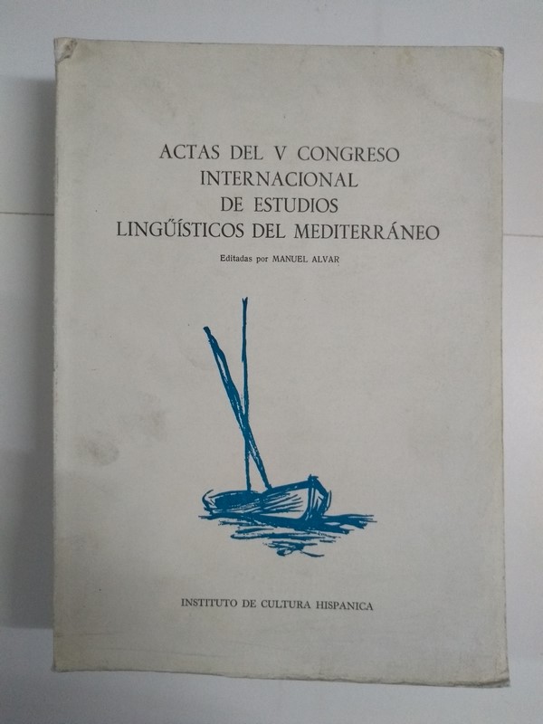 Actas del V congreso internacional de estudios lingüísticos del mediterráneo
