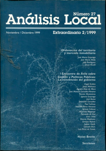 ANALISIS LOCAL Nº 27. EXTRAORDINARIO 2/1999.