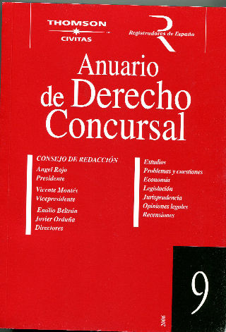 ANUARIO DE DERCHO CONCURSAL. Nº. 9. 2006.