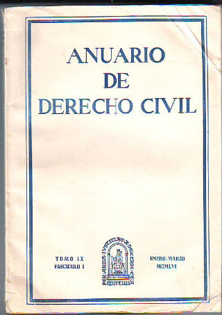 ANUARIO DE DERECHO CIVIL. TOMO IX. FASCICULO I.