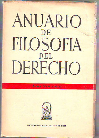 ANUARIO DE FILOSOFIA DEL DERECHO. TOMO XVIII.