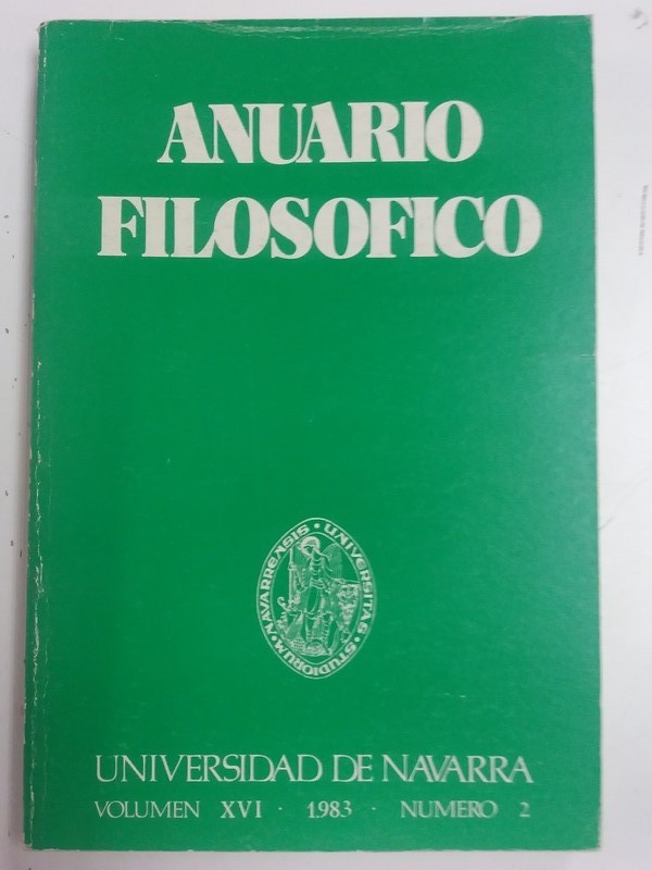 Anuario Filosófico vol. XVI. 1983