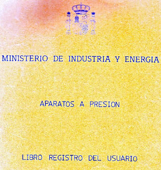 APARATOS A PRESION. LIBRO REGISTRO DEL USUARIO.