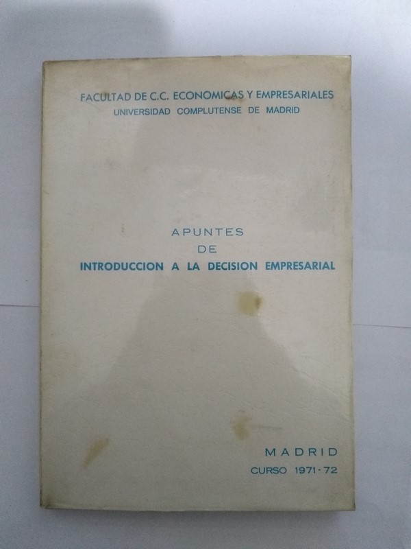 Apuntes de Introducción a la Decisión Empresarial