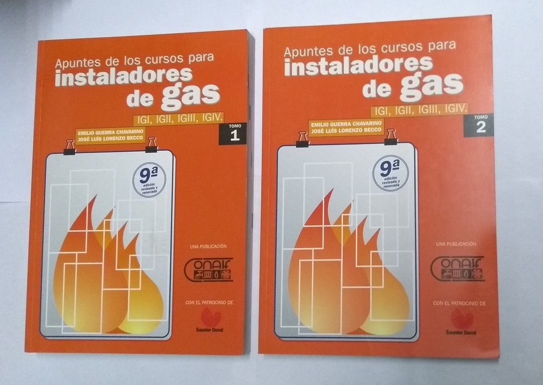 Apuntes de los cursos para instaladores de gas,