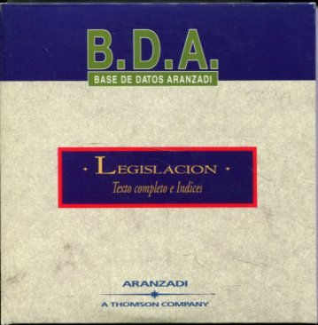 ARANZADI BASES DE DATOS. LEGISLACION, AÑO 2002/5 (2 CD).