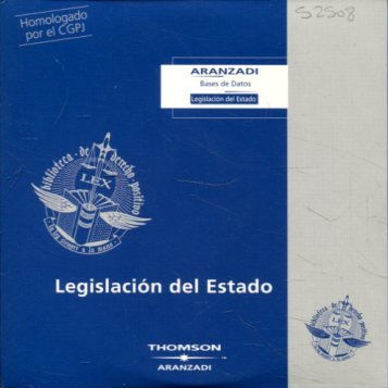 ARANZADI BASES DE DATOS. LEGISLACION DEL ESTADO, AÑO 2004/3 (2 CD).