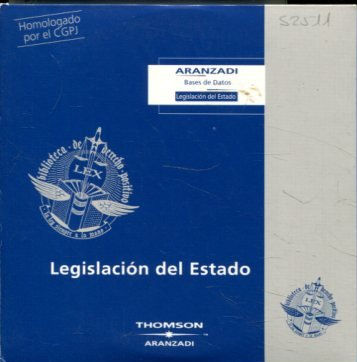 ARANZADI BASES DE DATOS. LEGISLACION DEL ESTADO, AÑO 2003/5 (2 CD).