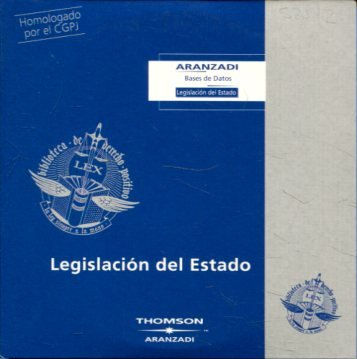ARANZADI BASES DE DATOS. LEGISLACION DEL ESTADO, AÑO 2003/4 (2 CD).