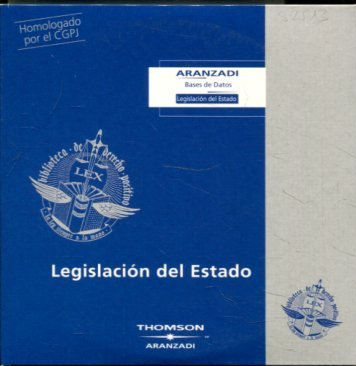 ARANZADI BASES DE DATOS. LEGISLACION DEL ESTADO, AÑO 2003/3 (2 CD).