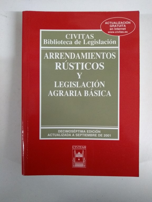 Arrendamientos Rústicos y Legislación Agraria Básica