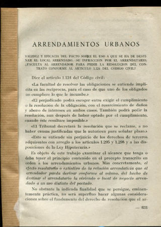 ARRENDAMIENTOS URBANOS.