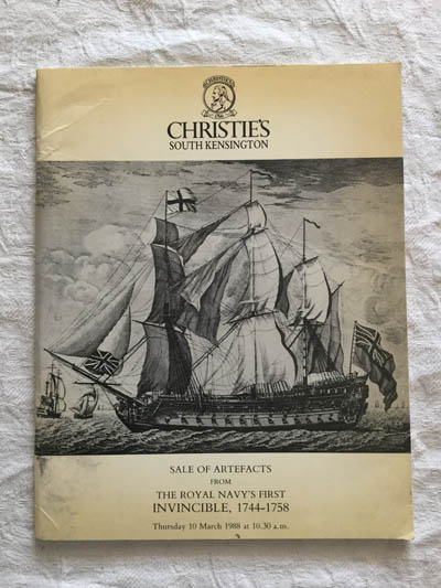 Artefacts from H.M.S. Invincible, 1744-1758