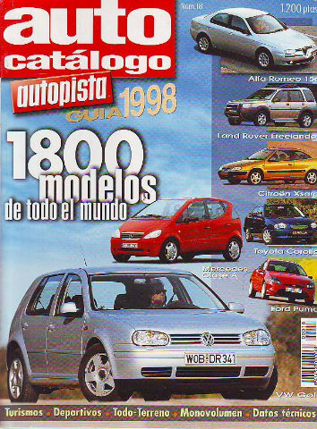 AUTO CATALOGO AUTOPISTA GUIA 1988.