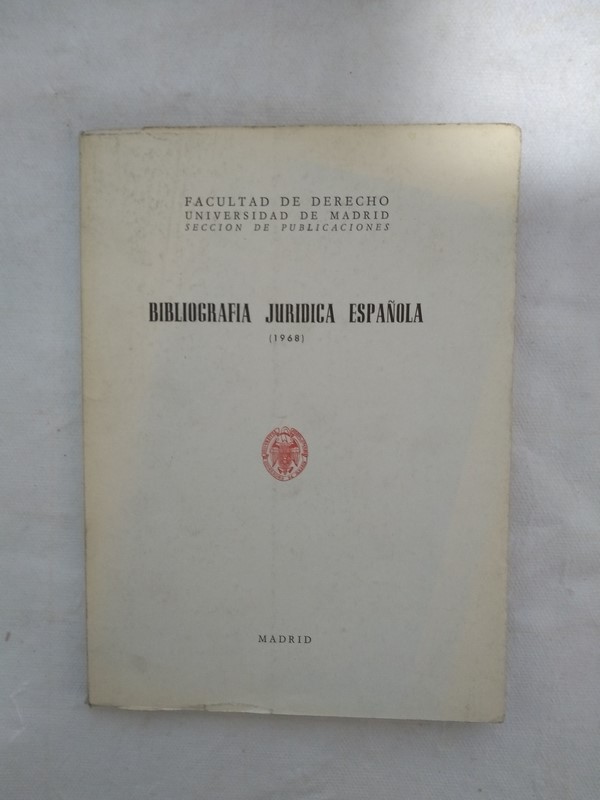 Bibliografia Juridica Española. 1968