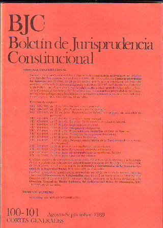 BJC. BOLETIN DE JURISPRUDENCIA CONSTITUCIONAL. Nº. 100-101.