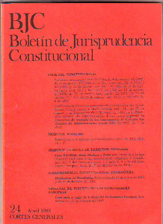 BJC. BOLETIN DE JURISPRUDENCIA CONSTITUCIONAL. Nº. 24.