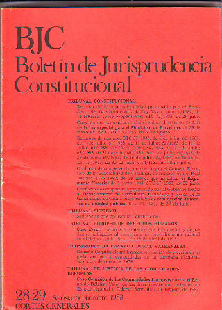 BJC. BOLETIN DE JURISPRUDENCIA CONSTITUCIONAL. Nº. 28-29.