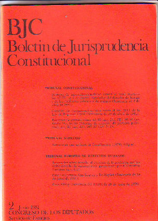 BJC. BOLETIN DE JURISPRUDENCIA CONSTITUCIONAL. Nº. 2.