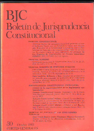 BJC. BOLETIN DE JURISPRUDENCIA CONSTITUCIONAL. Nº. 30.