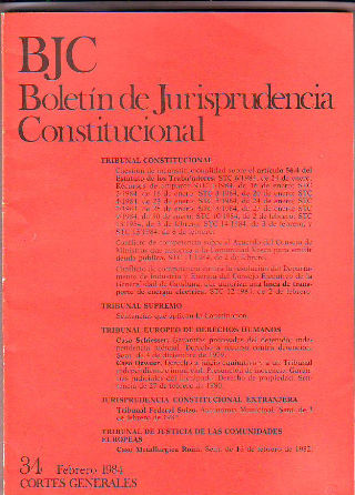 BJC. BOLETIN DE JURISPRUDENCIA CONSTITUCIONAL. Nº. 34.
