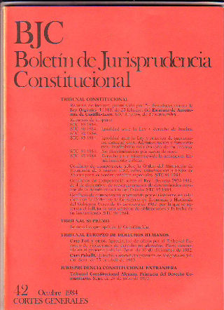 BJC. BOLETIN DE JURISPRUDENCIA CONSTITUCIONAL. Nº. 42.