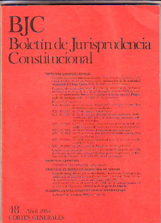 BJC. BOLETIN DE JURISPRUDENCIA CONSTITUCIONAL. Nº. 48.