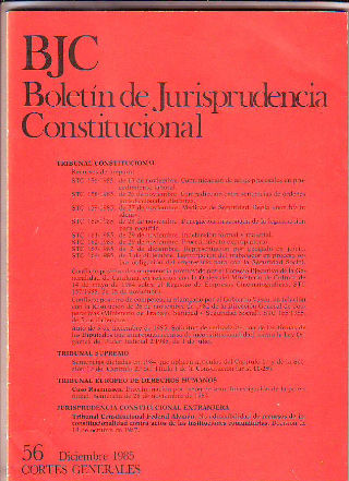 BJC. BOLETIN DE JURISPRUDENCIA CONSTITUCIONAL. Nº. 56.