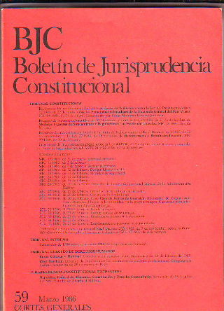 BJC. BOLETIN DE JURISPRUDENCIA CONSTITUCIONAL. Nº. 59.