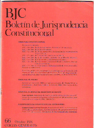 BJC. BOLETIN DE JURISPRUDENCIA CONSTITUCIONAL. Nº. 66.