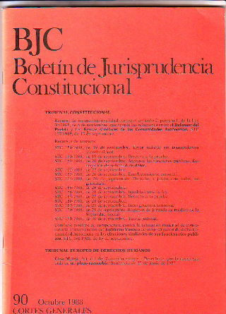 BJC. BOLETIN DE JURISPRUDENCIA CONSTITUCIONAL. Nº. 90.
