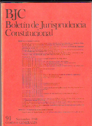 BJC. BOLETIN DE JURISPRUDENCIA CONSTITUCIONAL. Nº. 91.