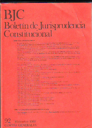 BJC. BOLETIN DE JURISPRUDENCIA CONSTITUCIONAL. Nº. 92.