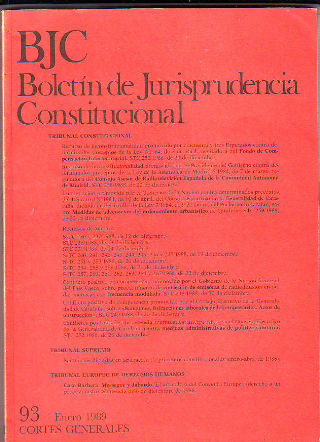 BJC. BOLETIN DE JURISPRUDENCIA CONSTITUCIONAL. Nº. 93.