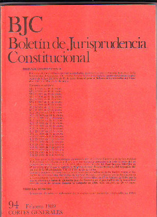BJC. BOLETIN DE JURISPRUDENCIA CONSTITUCIONAL. Nº. 94.