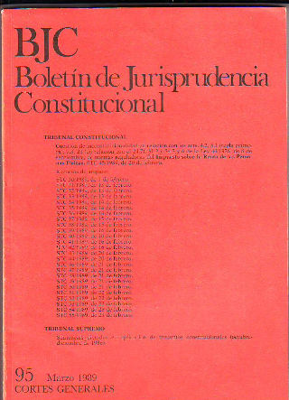 BJC. BOLETIN DE JURISPRUDENCIA CONSTITUCIONAL. Nº. 95.