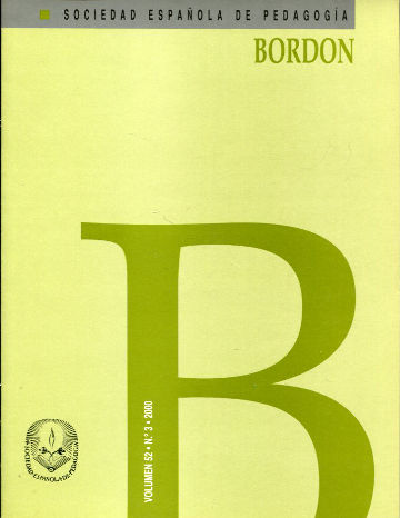 BORDON, REVISTA DE PEDAGOGIA. VOLUMEN 52, Nº 3.
