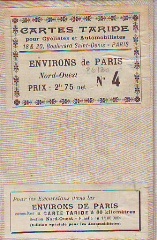 CARTES TARIDES POUR CYCLISTES ET AUTOMOBILISTES, Nº 4. ENVIRONS DE PARIS. NORD-OUEST