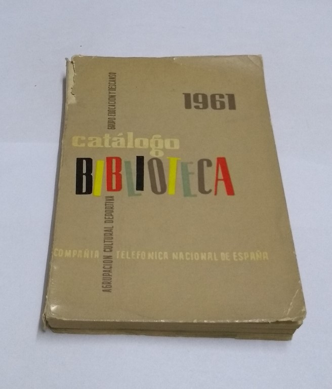 Catalogo de Biblioteca, 1961