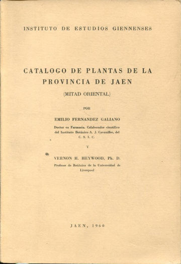 CATALOGO DE PLANTAS DE LA PROVINCIA DE JAEN (MITAD ORIENTAL).