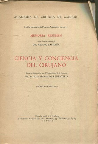 CIENCIA Y CONCIENCIA DEL CIRUJANO.