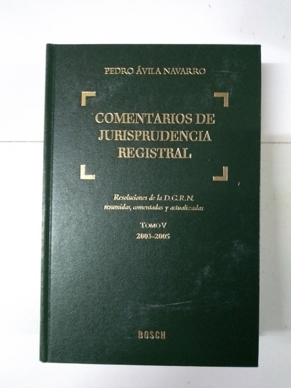 Comentarios de Jurisprudencia Registral, V